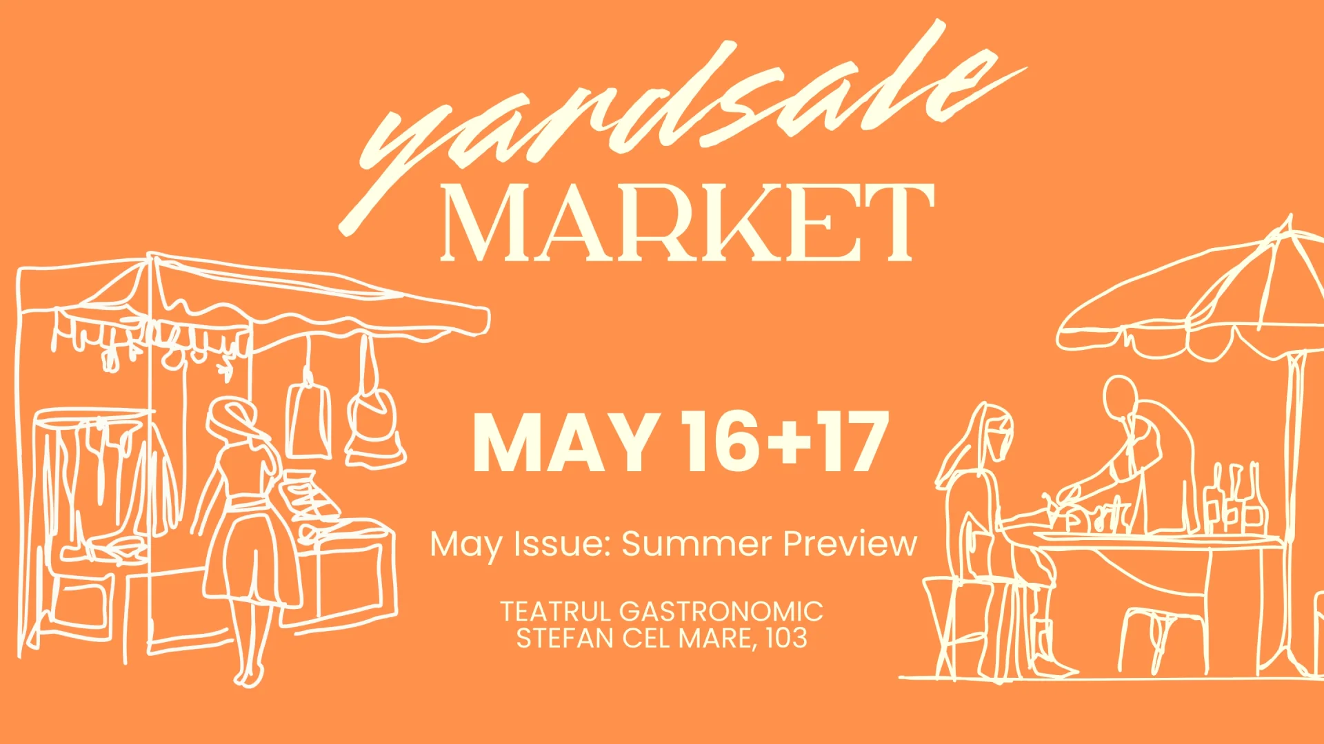 Afiș YARDSALE — 16–17 mai 2026