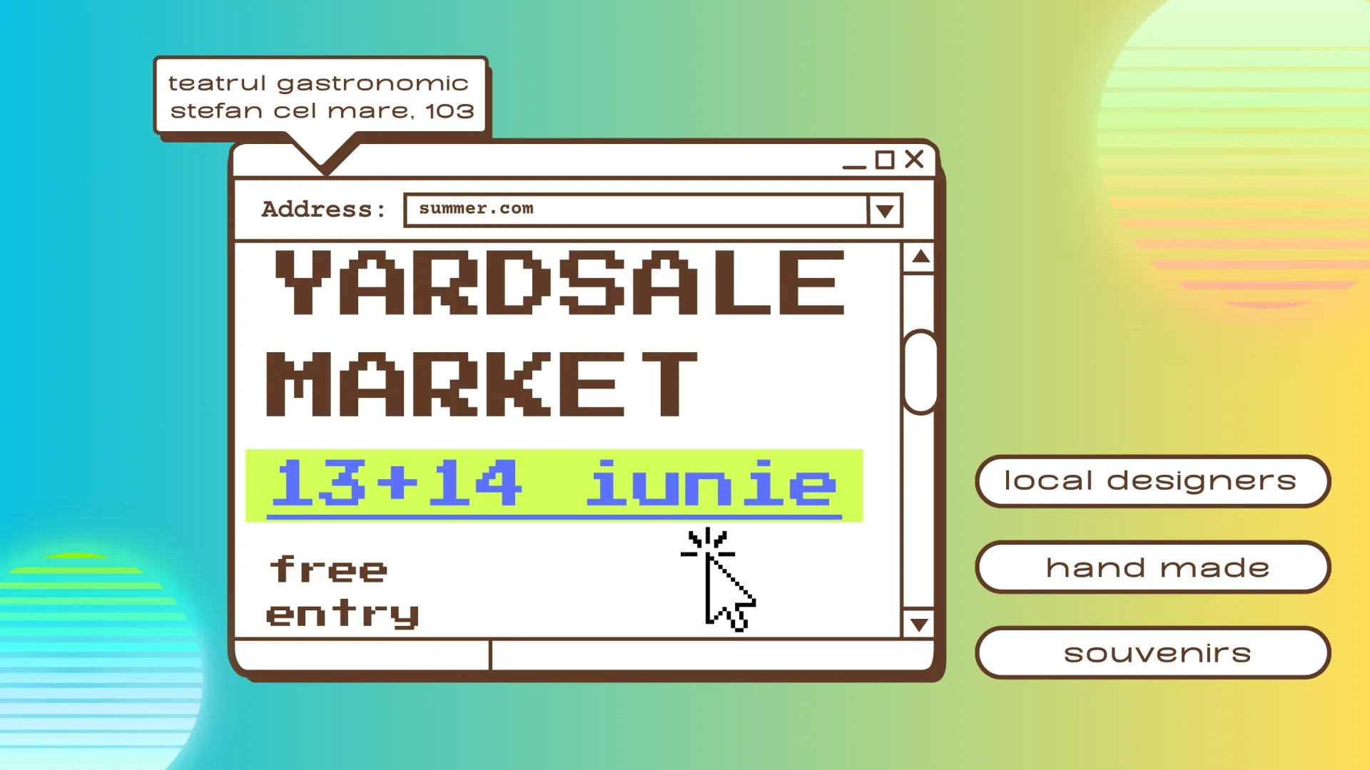 Afiș YARDSALE — 13–14 iunie 2026