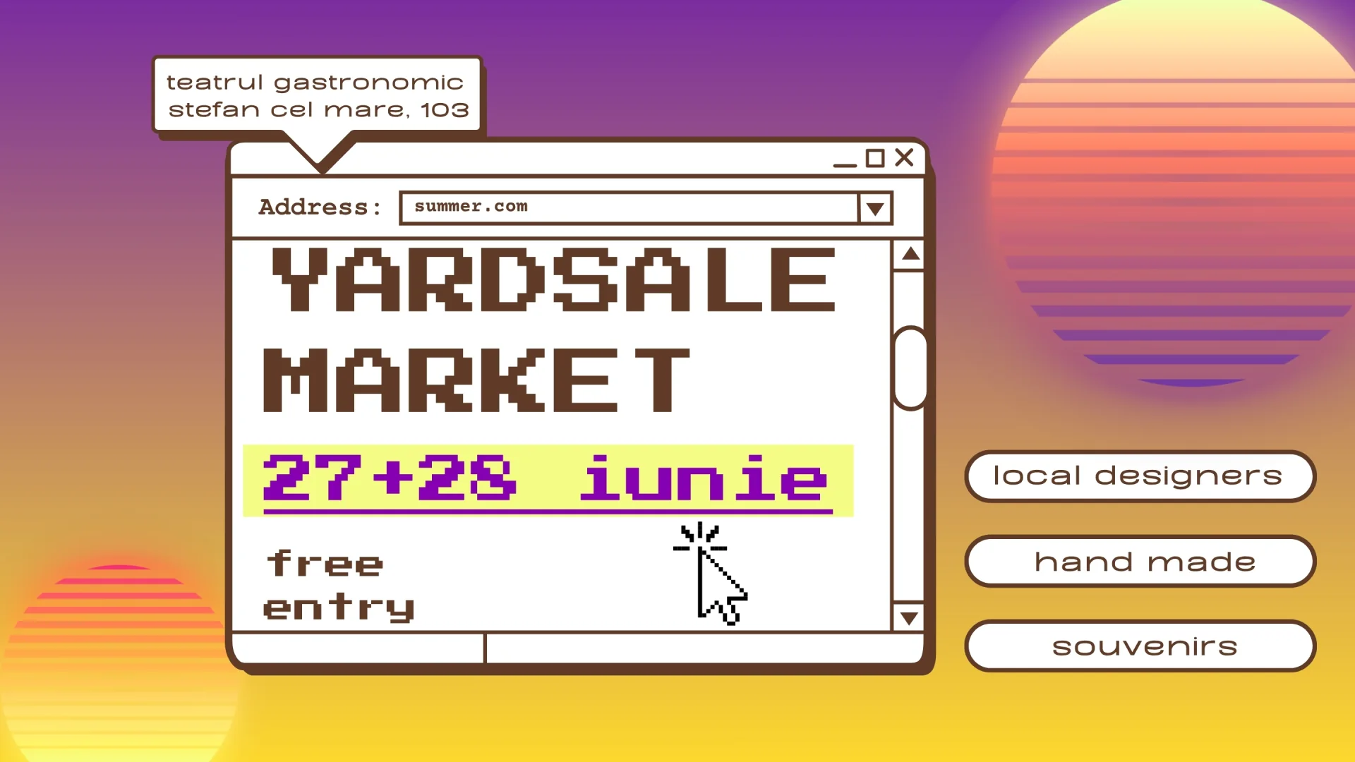 Afiș YARDSALE — 27–28 iunie 2026